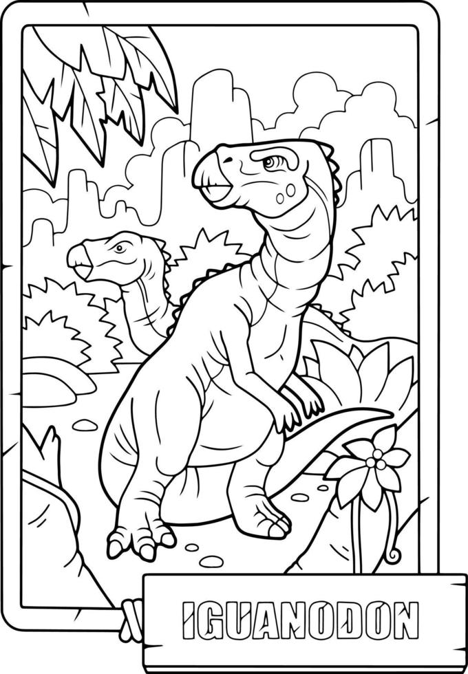 dinossauro pré-histórico iguanodon vetor