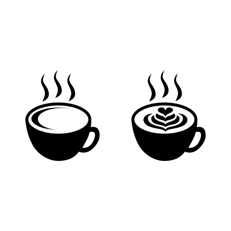 modelo de design de vetor de logotipo de ícone de café