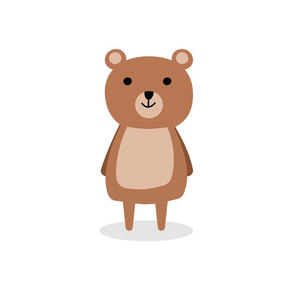 personagem de design de desenho animado de urso fofo. vetor