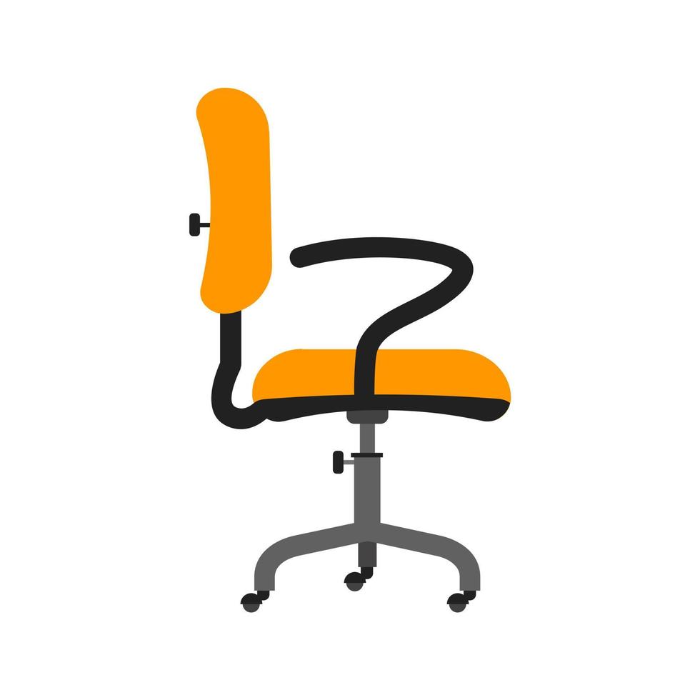 cadeira de escritório ii plana ícone multicolorido vetor