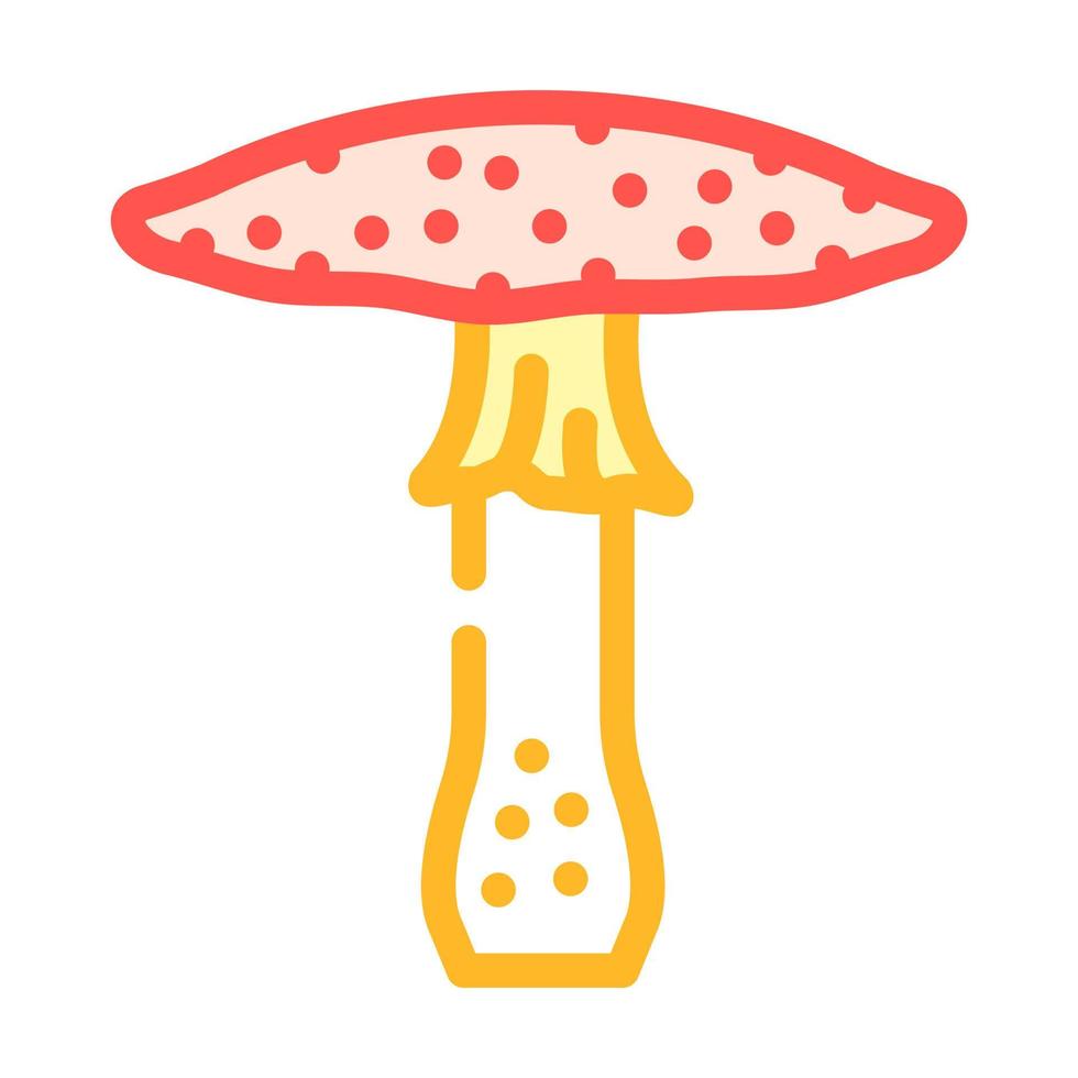 ilustração em vetor ícone de cor cogumelo cogumelo venenoso