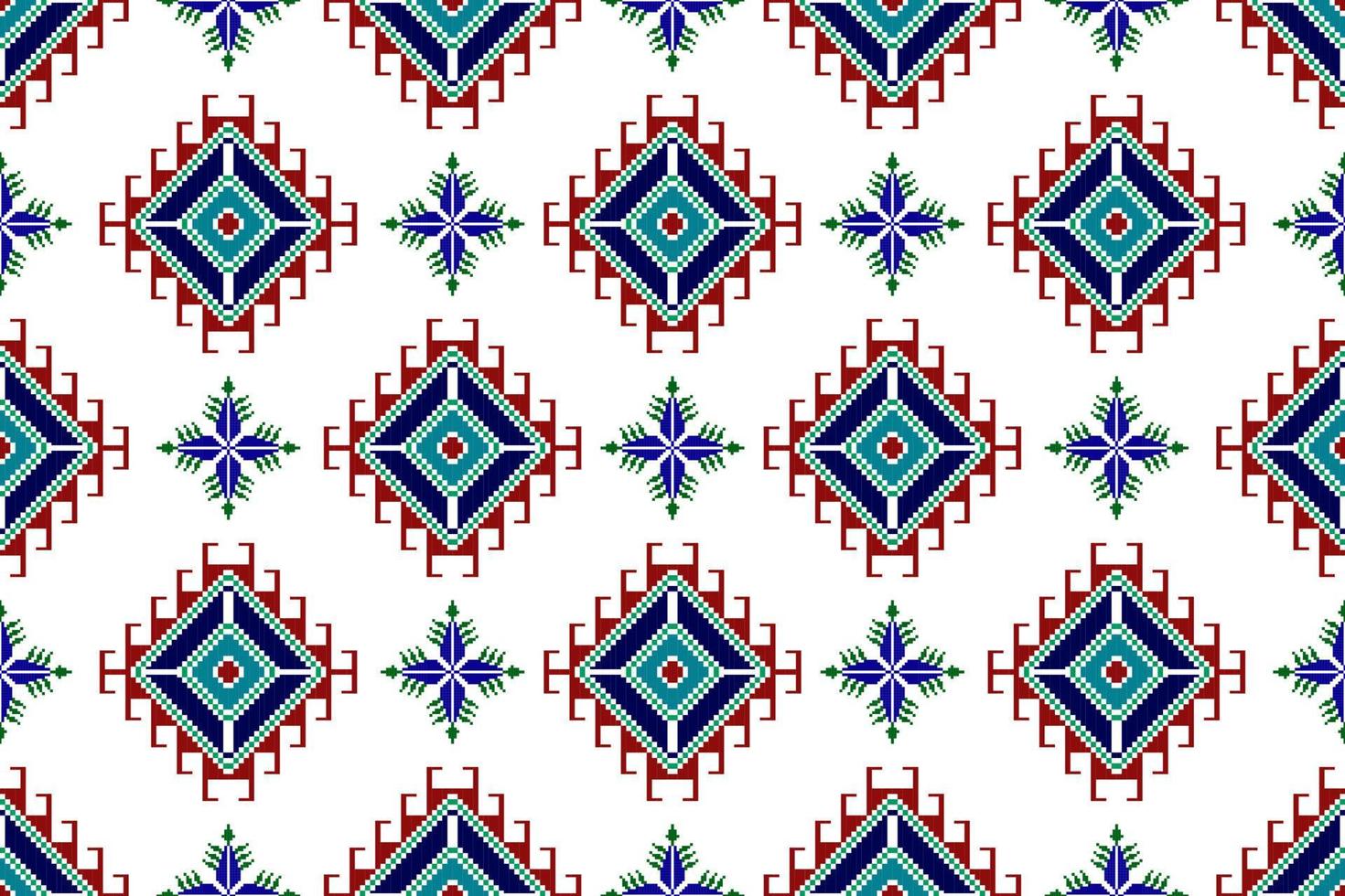 design de padrão sem emenda de têxtil étnico geométrico abstrato ikat. tecido asteca tapete mandala ornamentos têxteis decorações papel de parede. tribal boho nativo peru têxtil tradicional bordado vetor. vetor