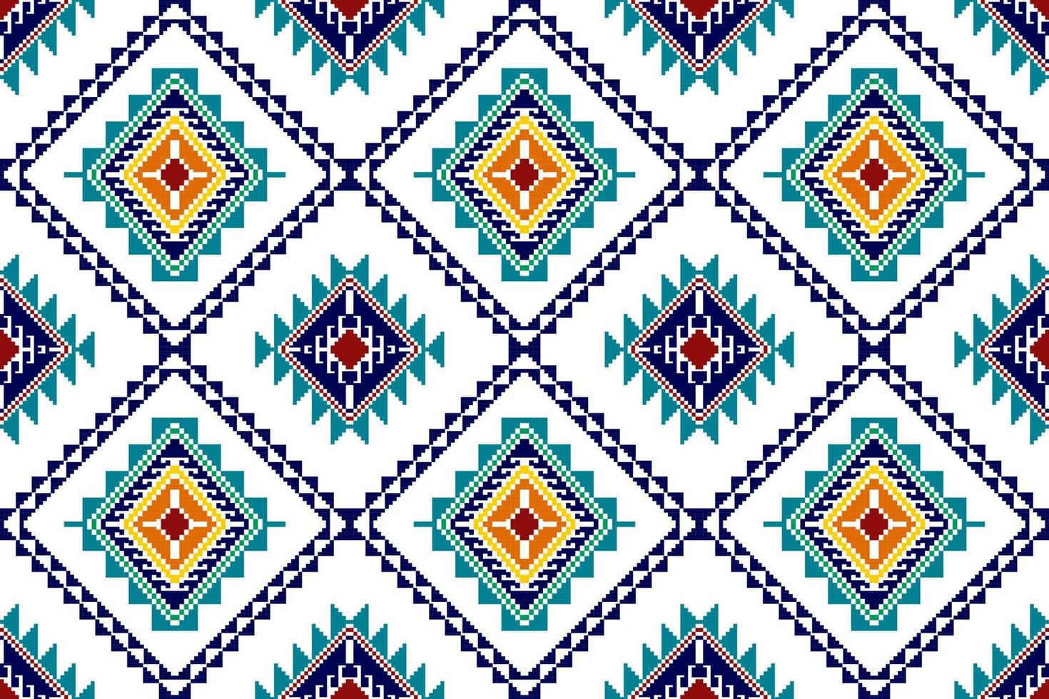 design de padrão sem emenda de têxtil étnico geométrico abstrato ikat. tecido asteca tapete mandala ornamentos têxteis decorações papel de parede. tribal boho nativo peru têxtil tradicional bordado vetor. vetor