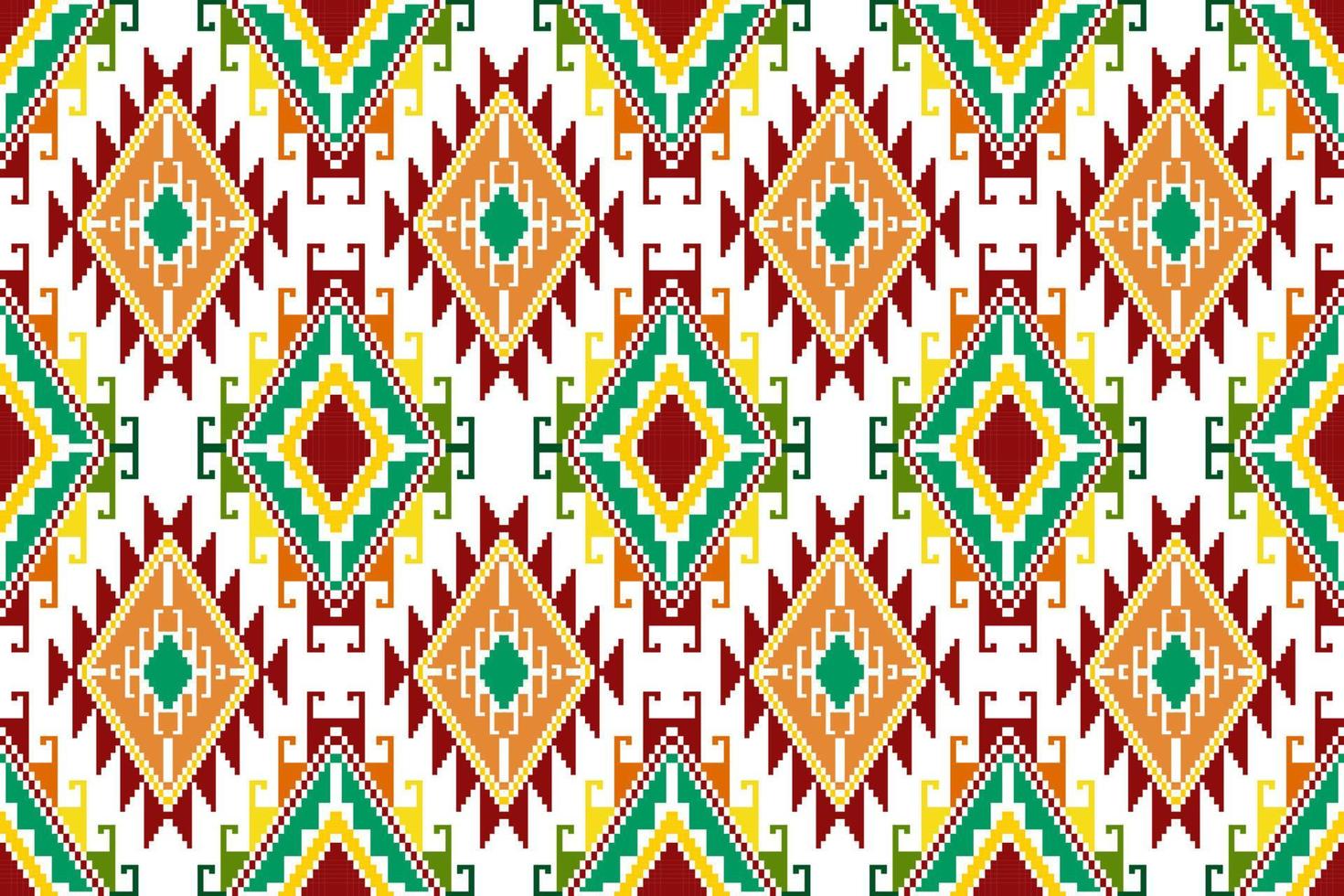 design de padrão sem emenda de têxtil étnico geométrico abstrato ikat. tecido asteca tapete mandala ornamentos têxteis decorações papel de parede. tribal boho nativo peru têxtil tradicional bordado vetor. vetor