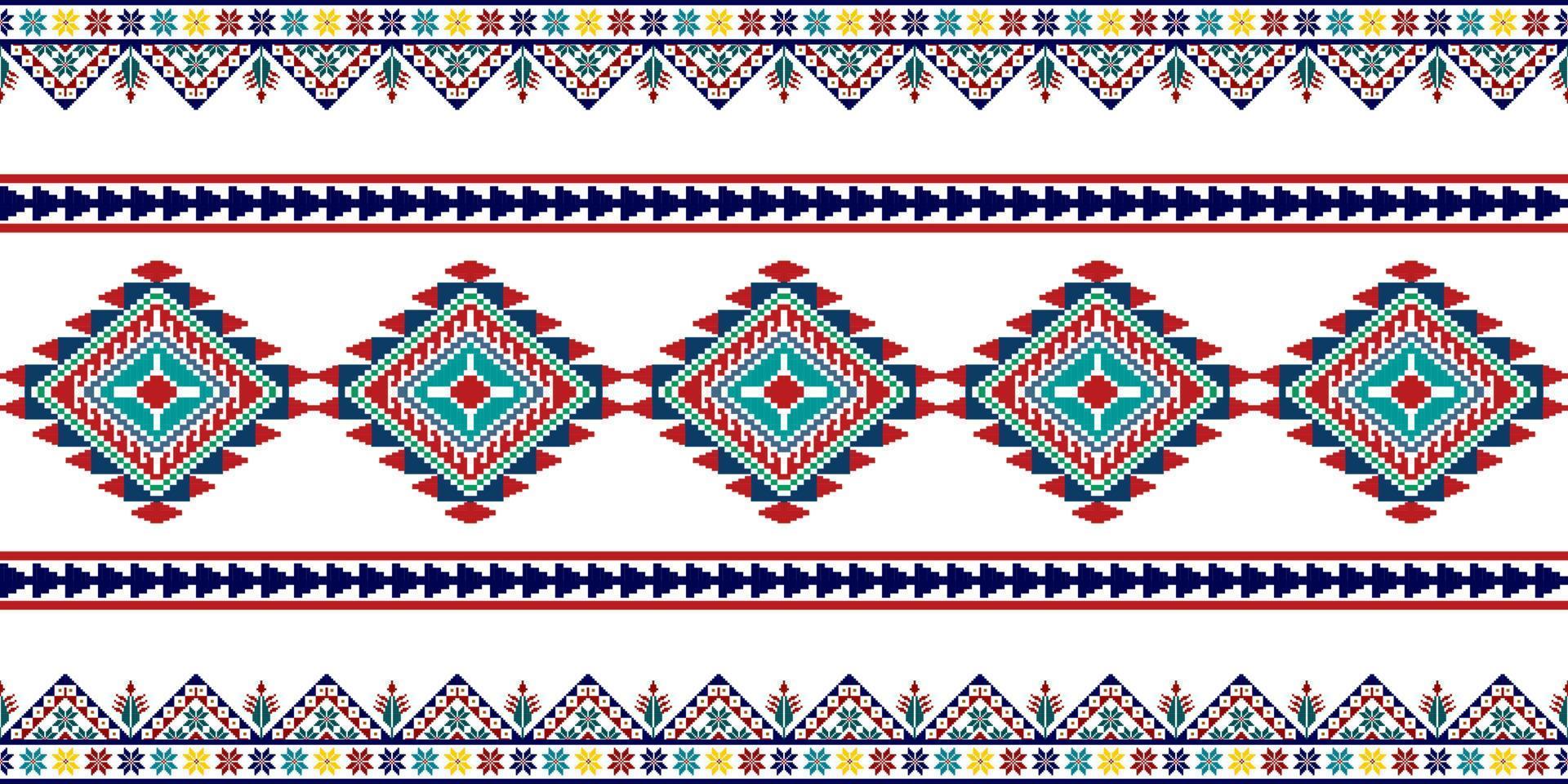 design de padrão sem emenda étnico ikat. tecido asteca tapete mandala ornamentos têxteis decorações papel de parede. fundo de vetor de bordado tradicional de peru étnica boho tribal tribal