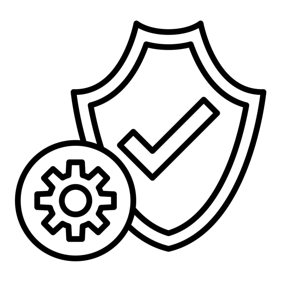 ícone de linha de garantia de qualidade vetor