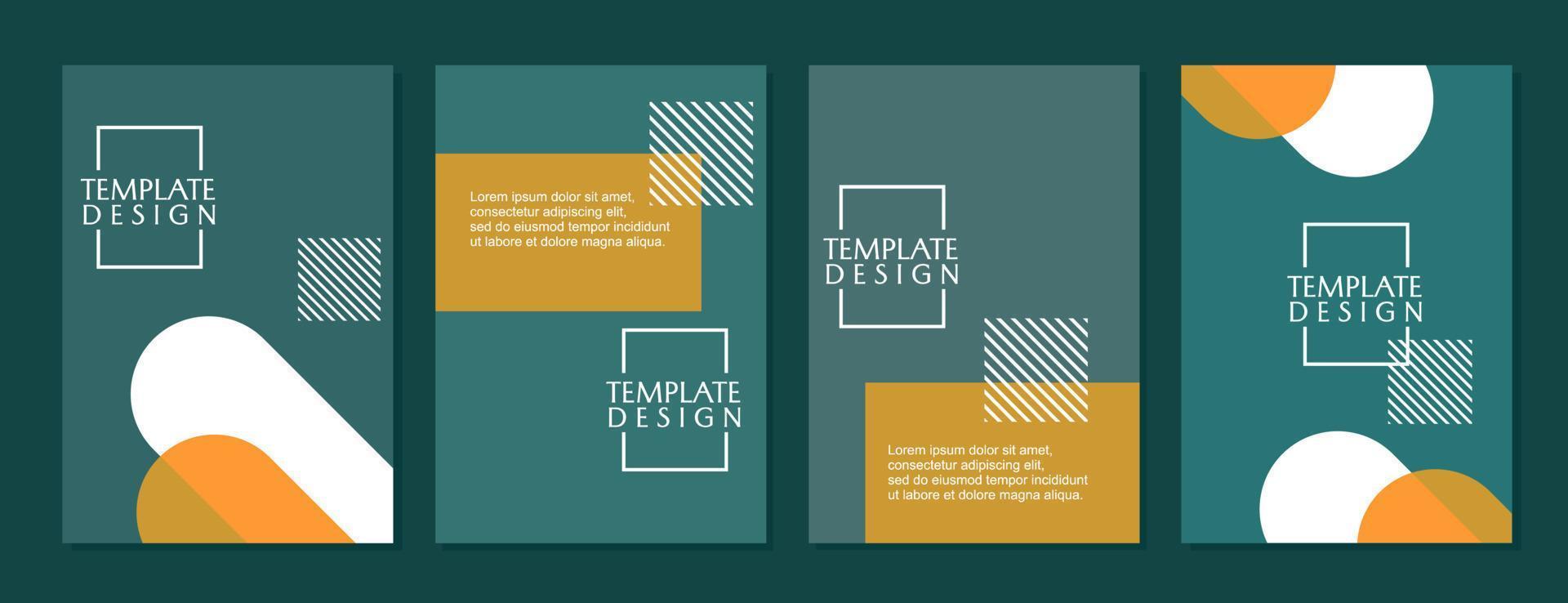 conjunto de design de capa minimalista e moderno. fundo geométrico azul. design para relatório de negócios, capa de livro, apresentação vetor