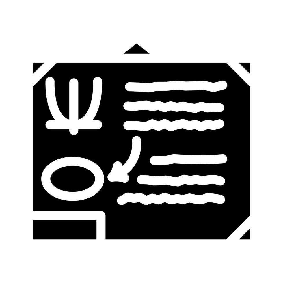 quadro-negro de ilustração vetorial de ícone de glifo de sala de aula vetor