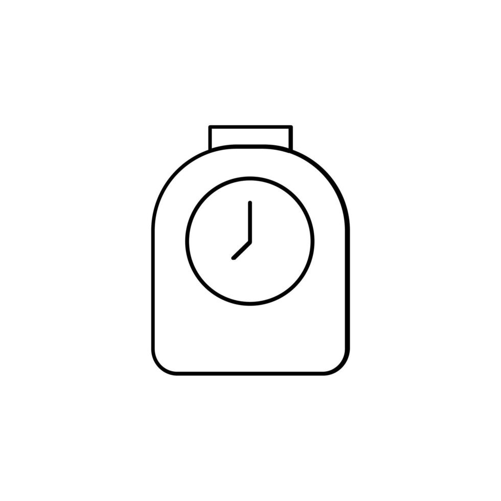 alarme, modelo de logotipo de ilustração vetorial de ícone de linha fina de temporizador. adequado para muitos propósitos. vetor