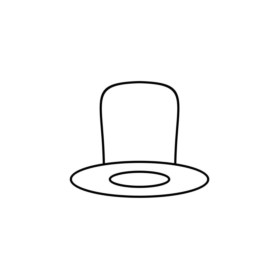 chapéu, acessório, modelo de logotipo de ilustração vetorial de ícone de linha fina de moda. adequado para muitos propósitos. vetor