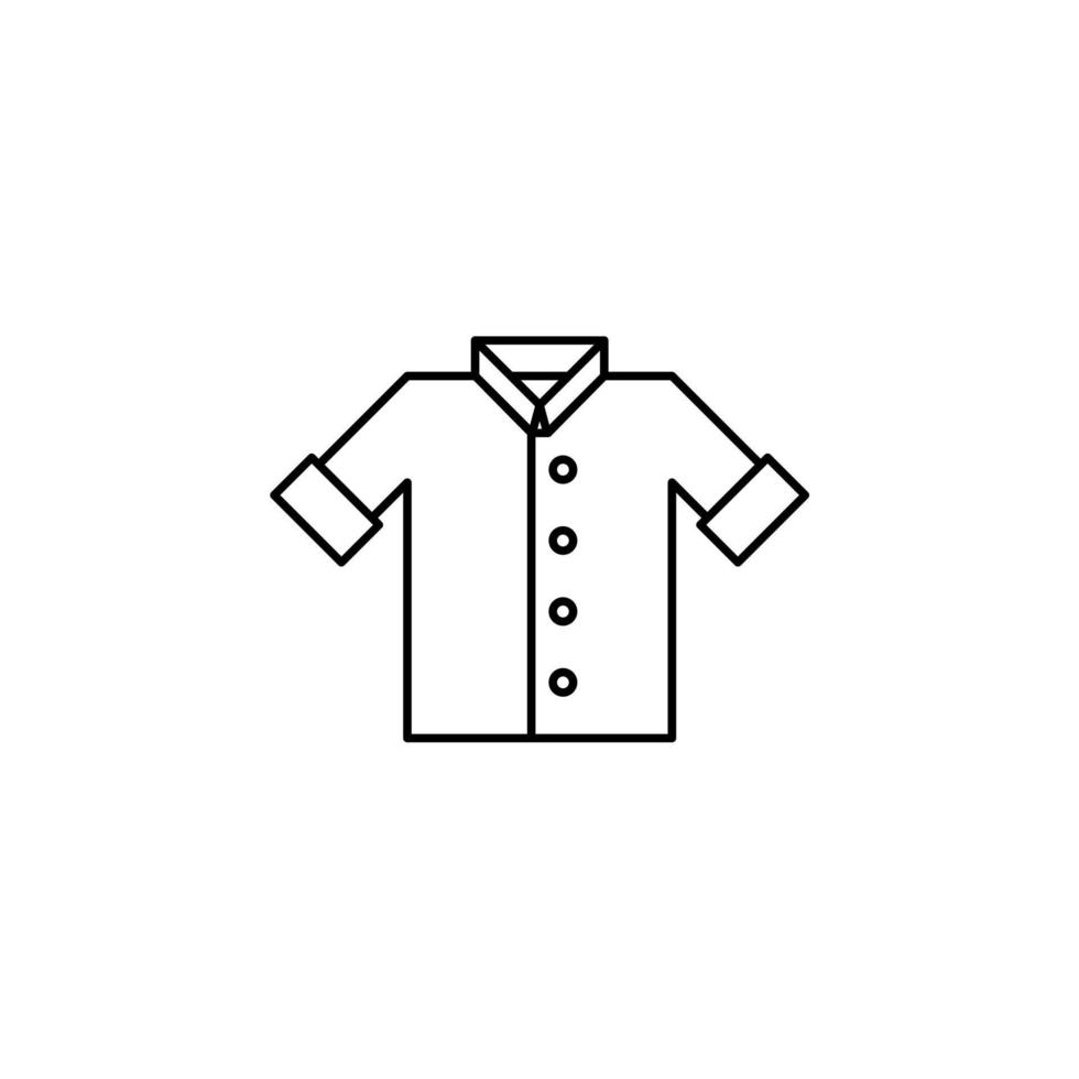 camisa, moda, polo, modelo de logotipo de ilustração vetorial de ícone de linha fina de roupas. adequado para muitos propósitos. vetor