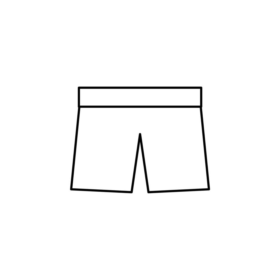 shorts, casual, calças modelo de logotipo de ilustração vetorial de ícone de linha fina. adequado para muitos propósitos. vetor