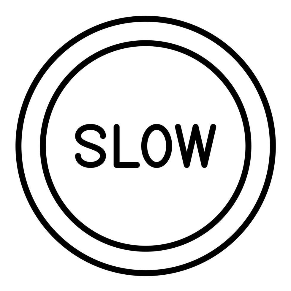 ícone de linha lenta vetor