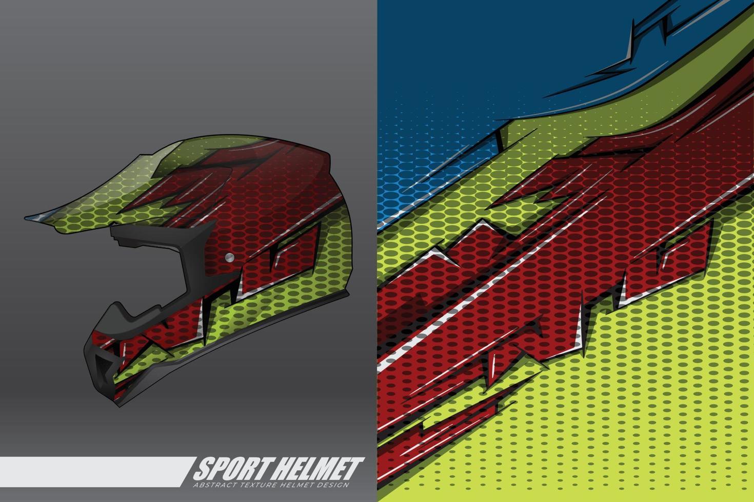 decalque de capacete esportivo e design de adesivo de vinil. vetor