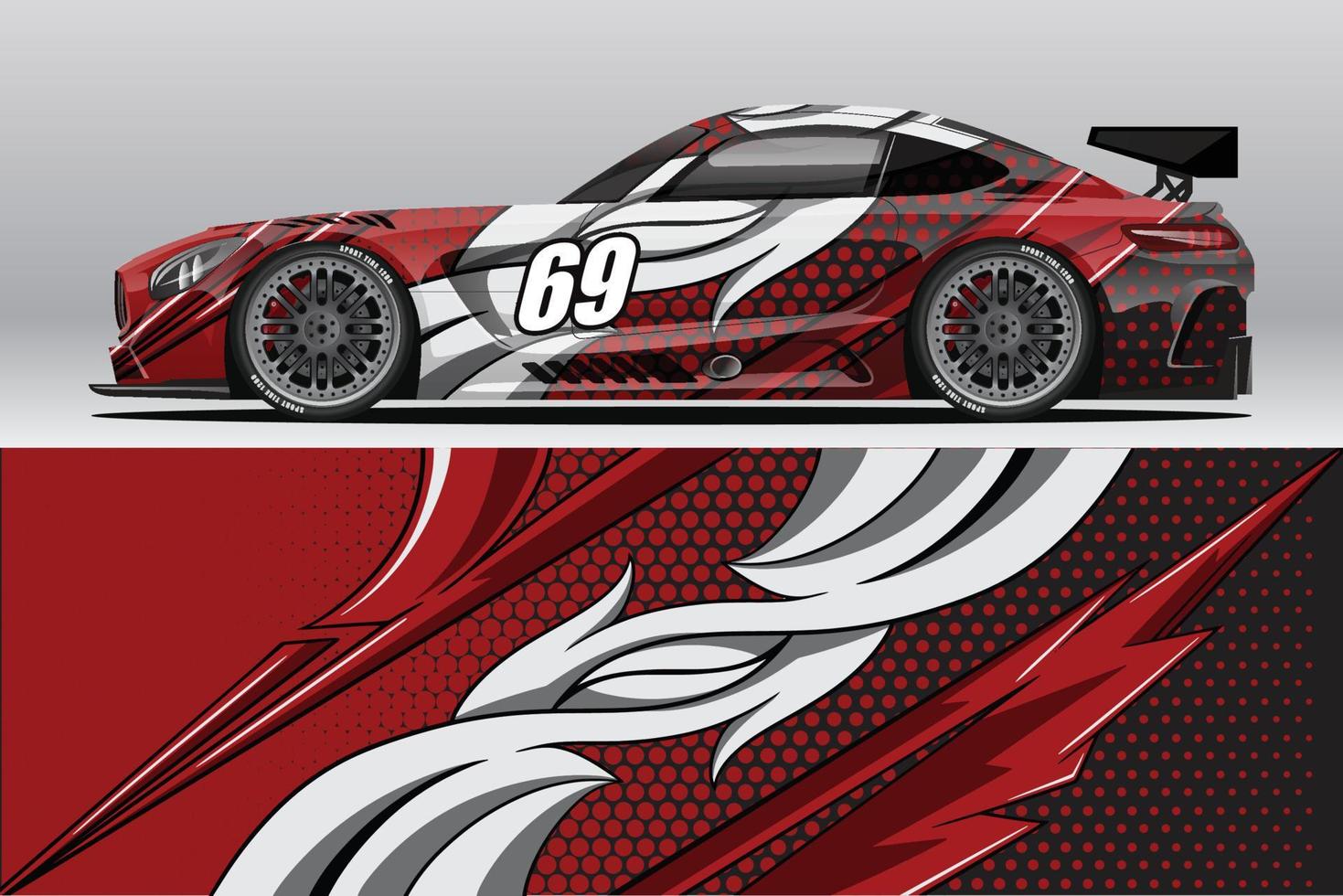 design de adesivo de envoltório de carro de corrida abstrato e fundo esportivo para uso diário de corrida ou adesivos de vinil de carro vetor