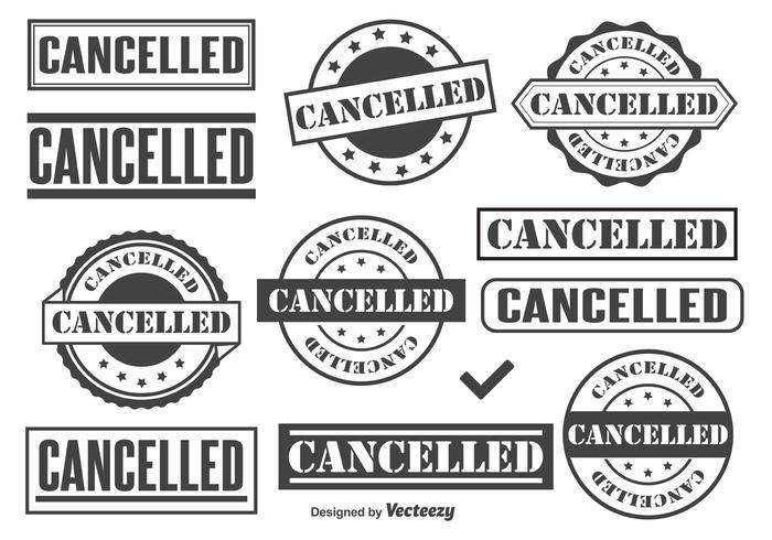 Selos de vetores cancelados