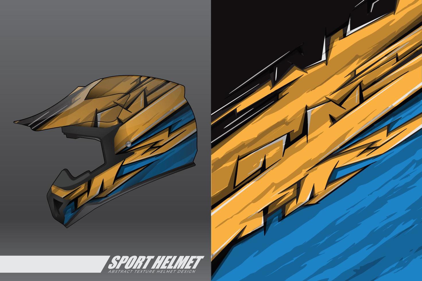 decalque de capacete esportivo e design de adesivo de vinil. vetor