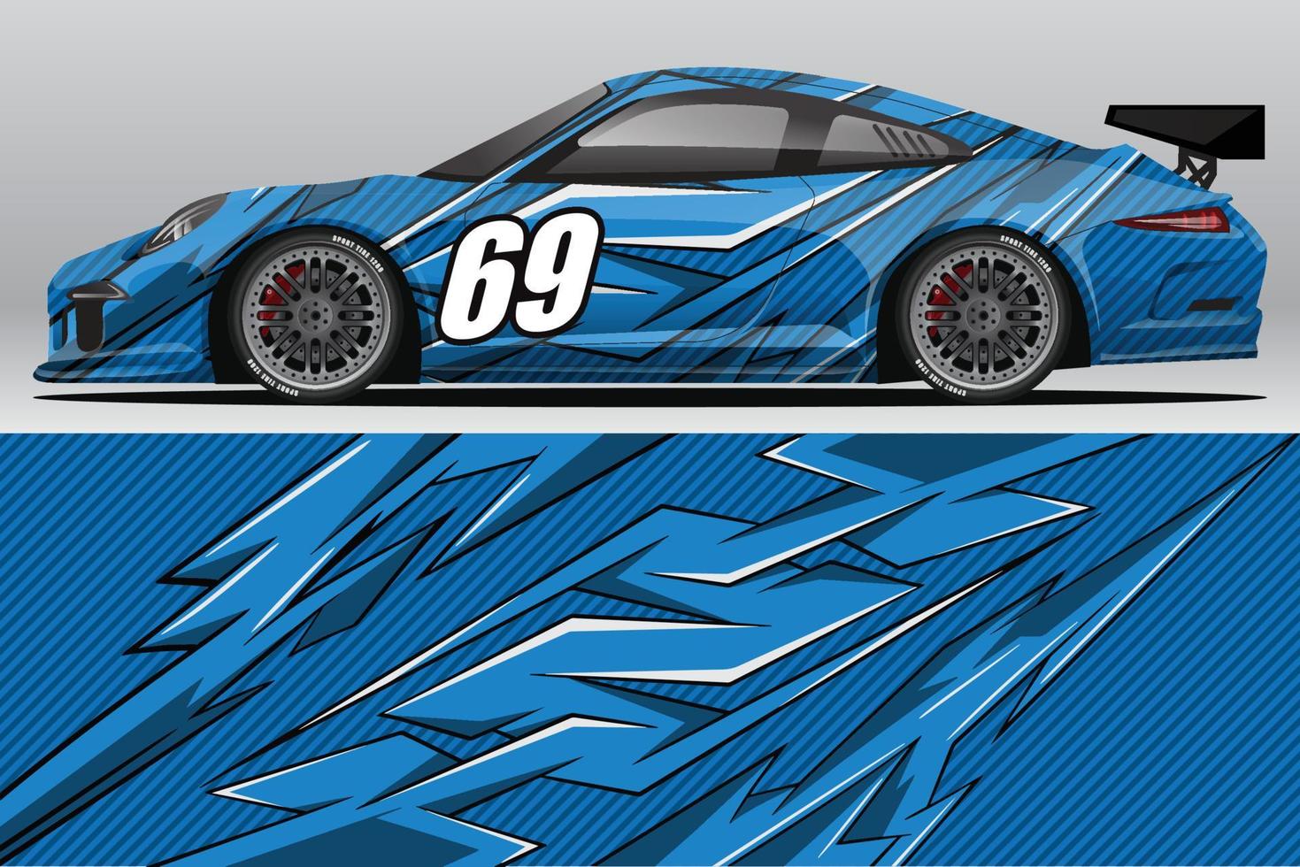 design de adesivo de envoltório de carro de corrida abstrato e fundo esportivo para uso diário de corrida ou adesivos de vinil de carro vetor