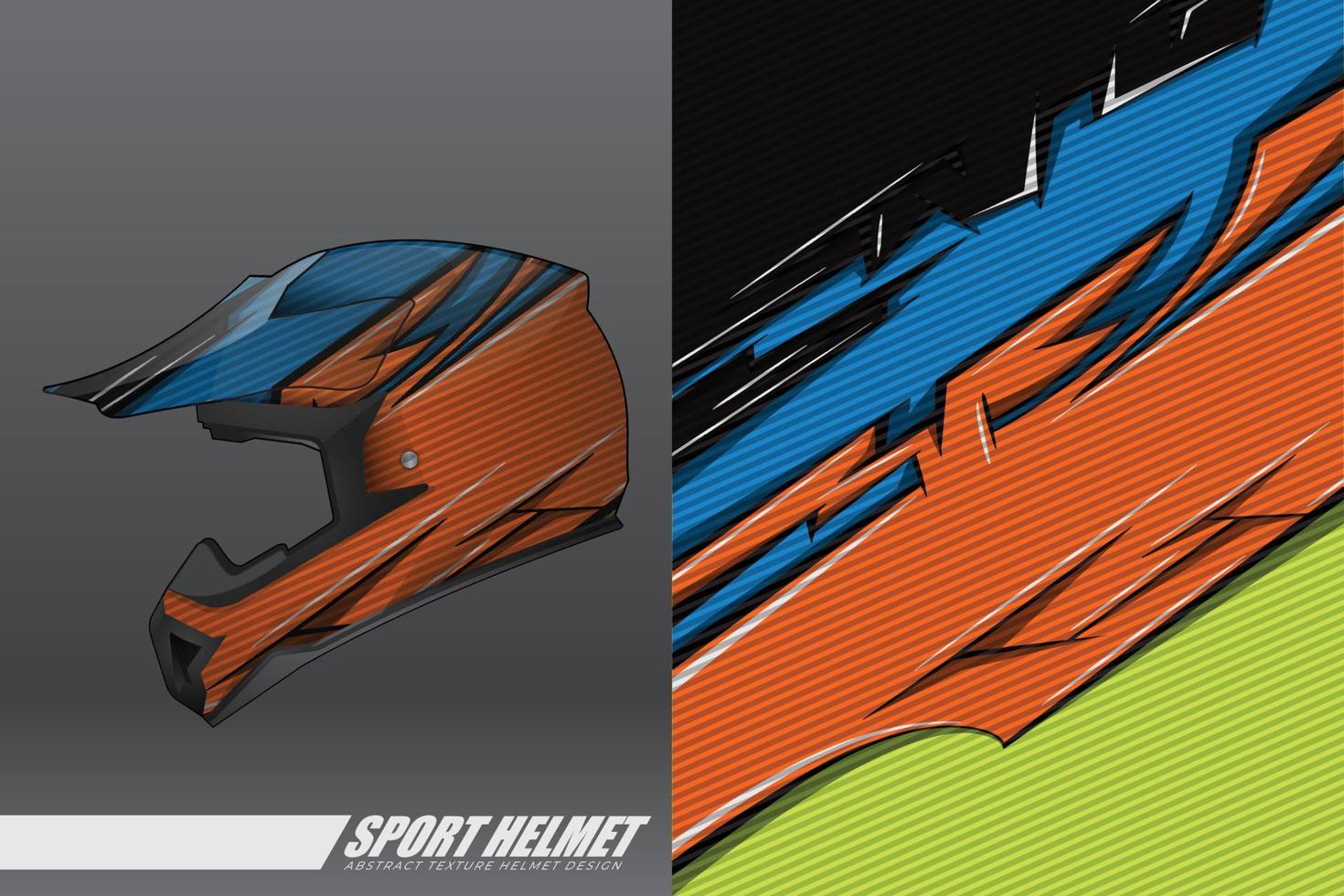 decalque de capacete esportivo e design de adesivo de vinil. vetor