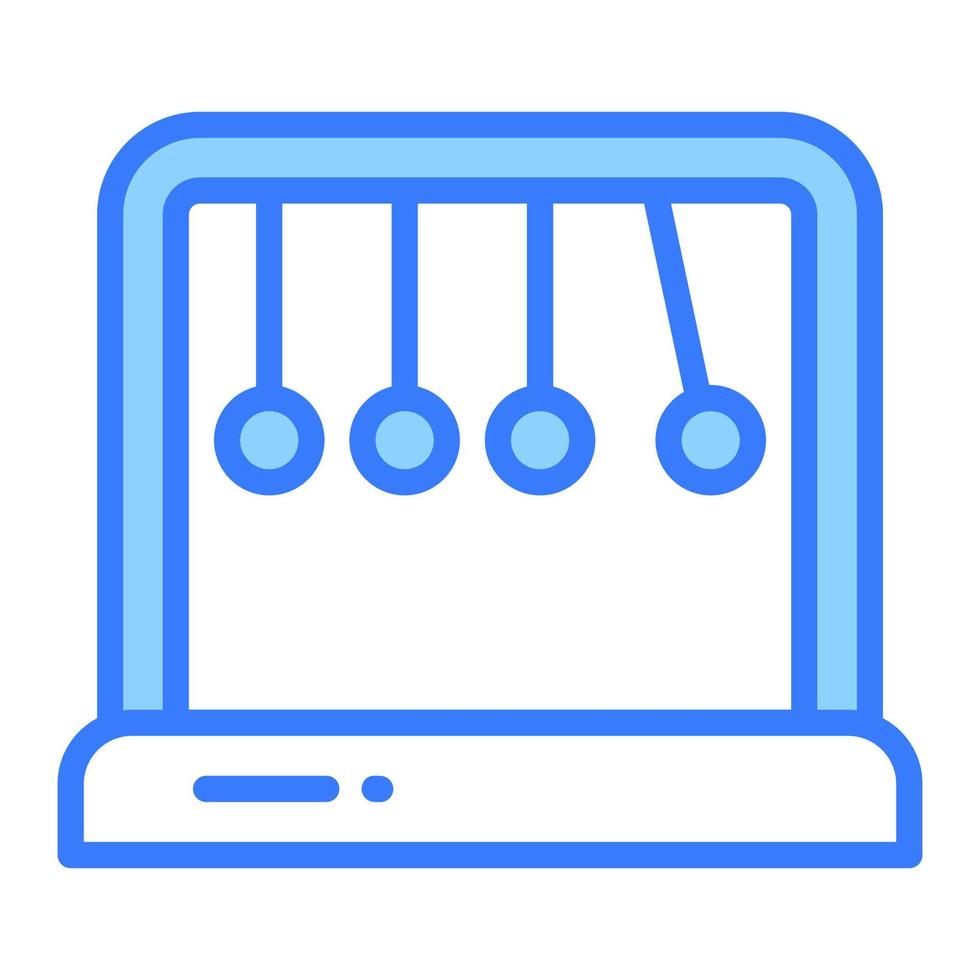 ícone plano de vetor de pêndulo, ícone de escola e educação
