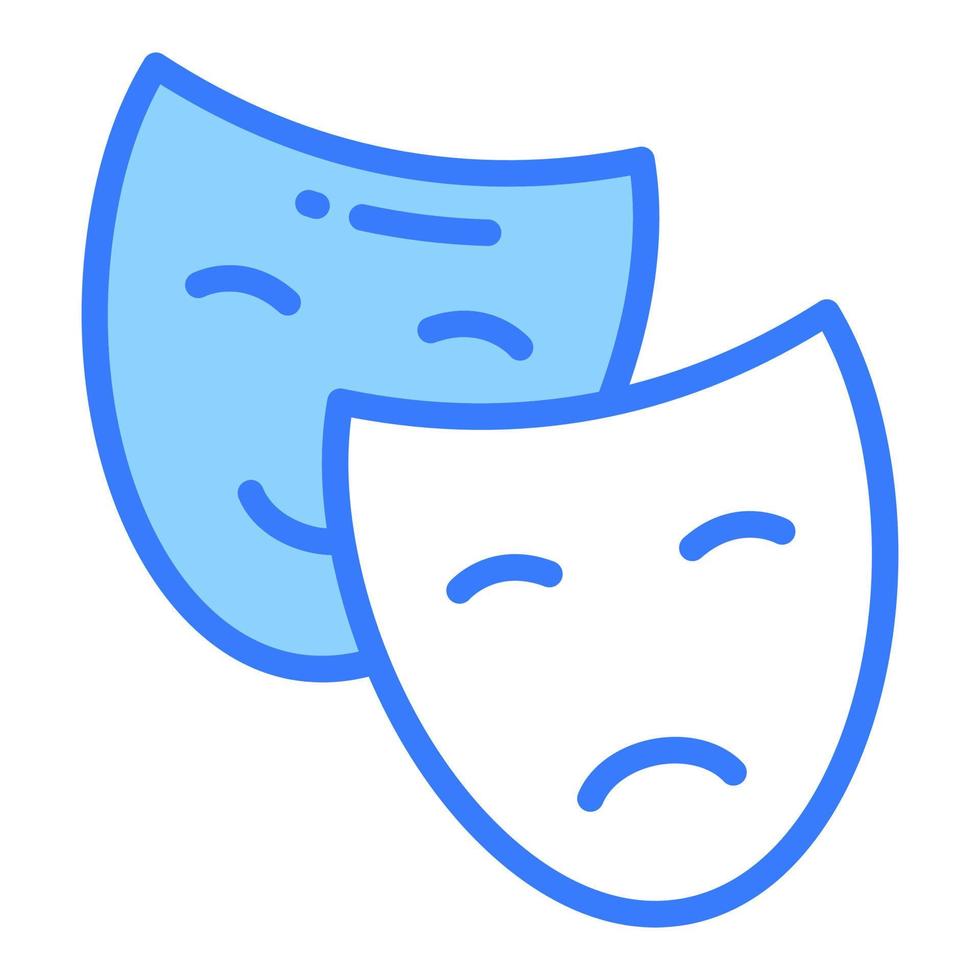 ícone plano de vetor de máscara, ícone de escola e educação