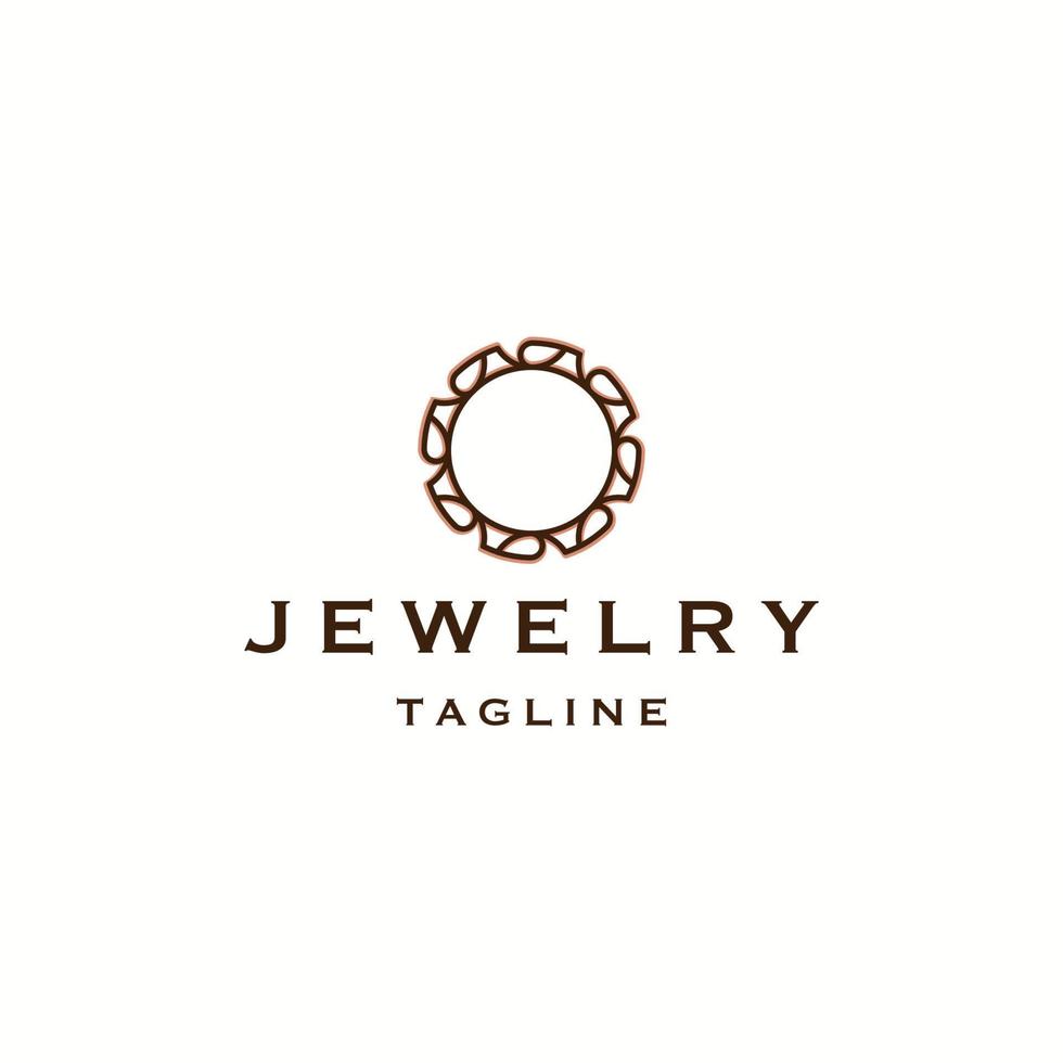 modelo de design de ícone de logotipo de jóias de anel. elegante, beleza, vetor plano real