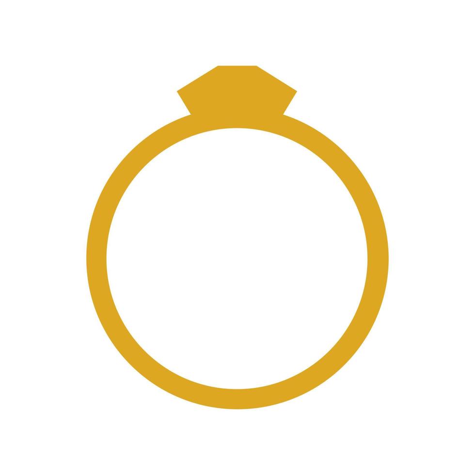 anel de diamante ilustrado em um fundo branco vetor