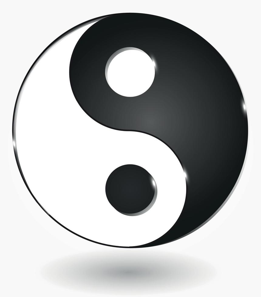 símbolo yin yang. ilustração vetorial. vetor