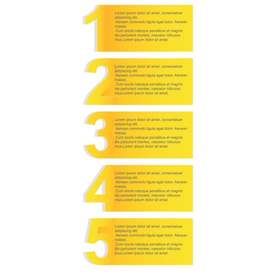 um dois três quatro cinco - ícones de progresso vetorial para cinco etapas vetor