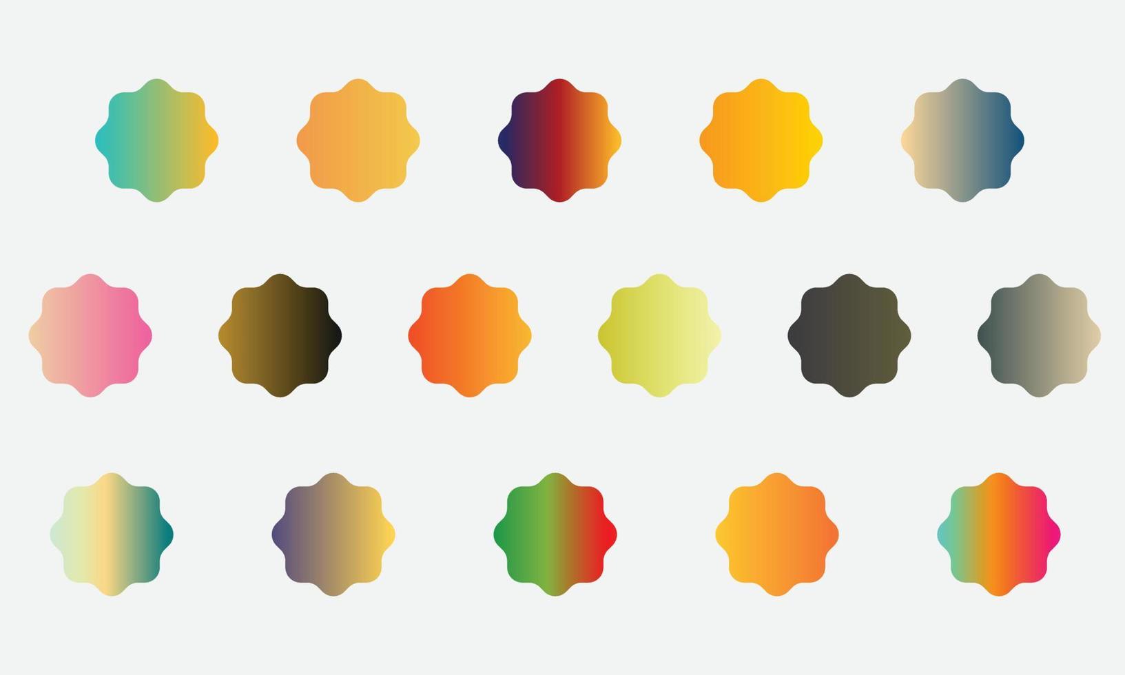 mega conjunto de fundo de cor de gradientes coloridos vibrantes vetor