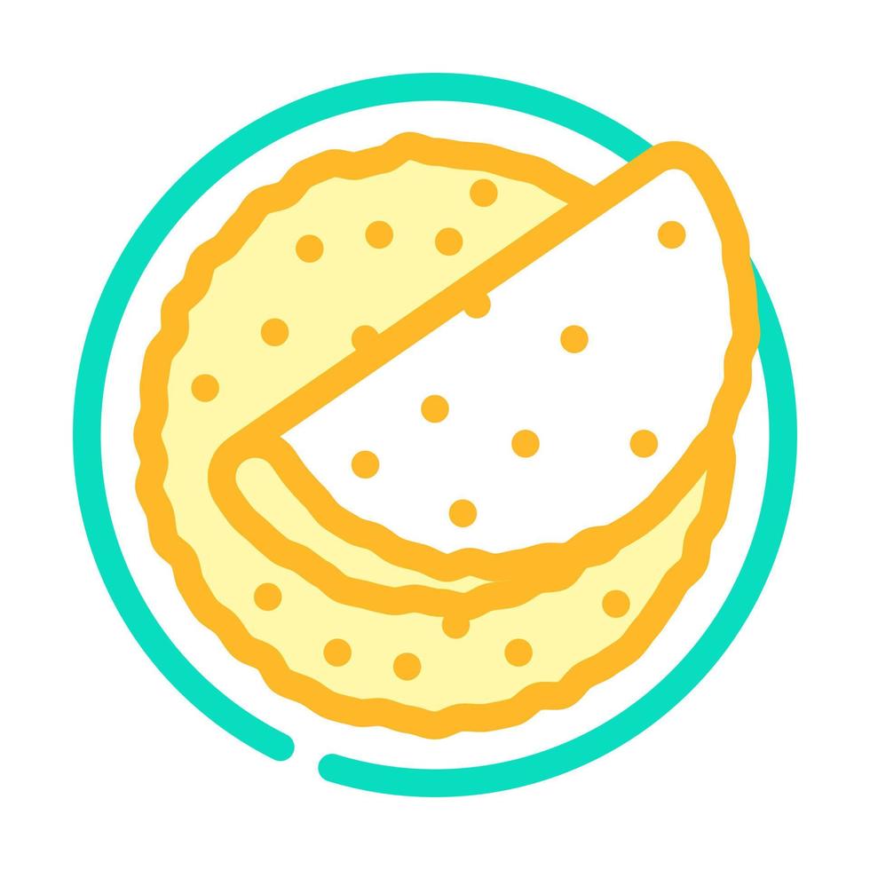 ilustração em vetor ícone de cor de sobremesa de panquecas