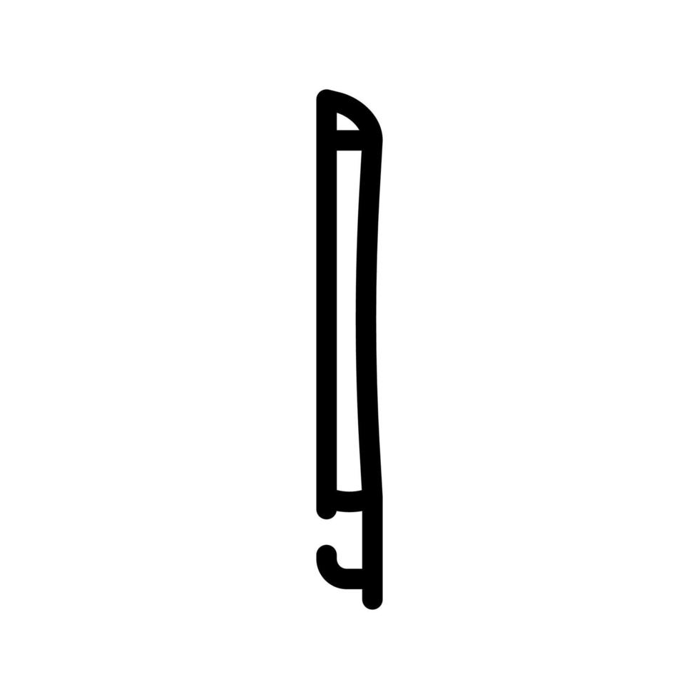 arco violino linha ícone ilustração vetorial preto vetor
