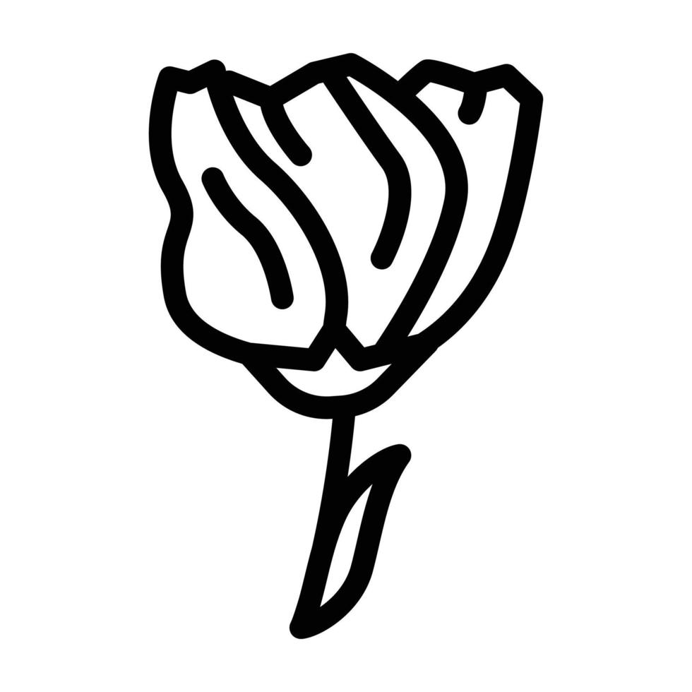 ilustração vetorial de ícone de linha de flor de lisianthus vetor