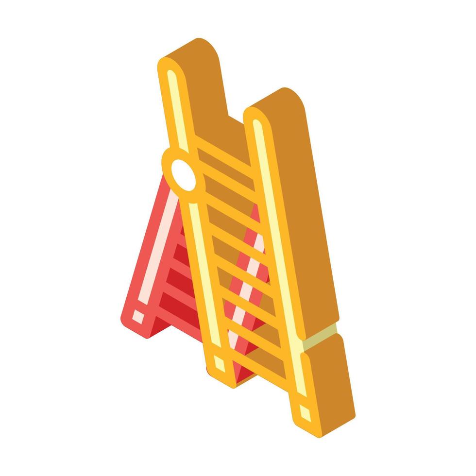 ilustração em vetor ícone isométrico de ferramenta escada isolada