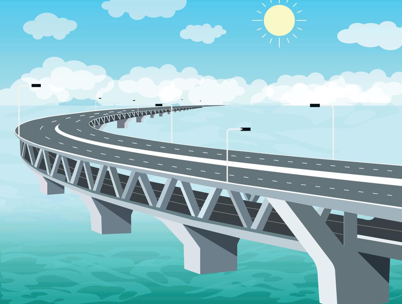 ilustração da ponte de padma de bangladesh vetor