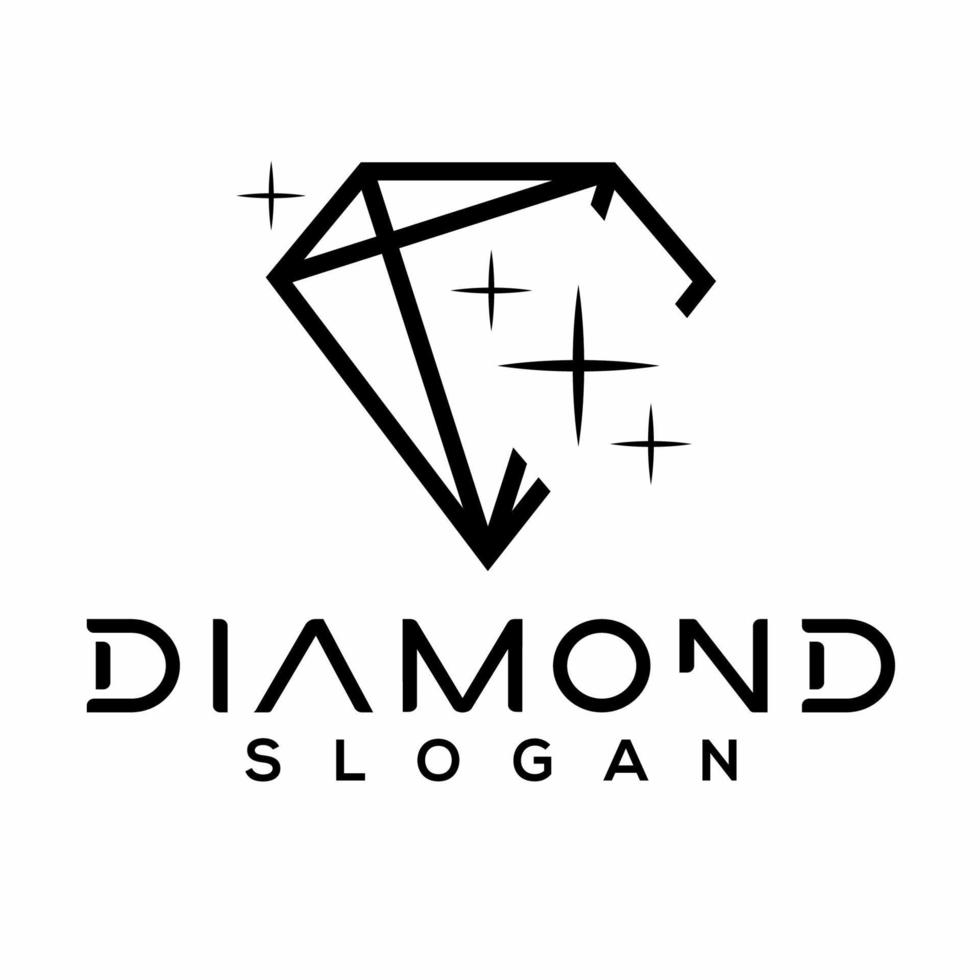ilustração vetorial de design de logotipo de diamante vetor
