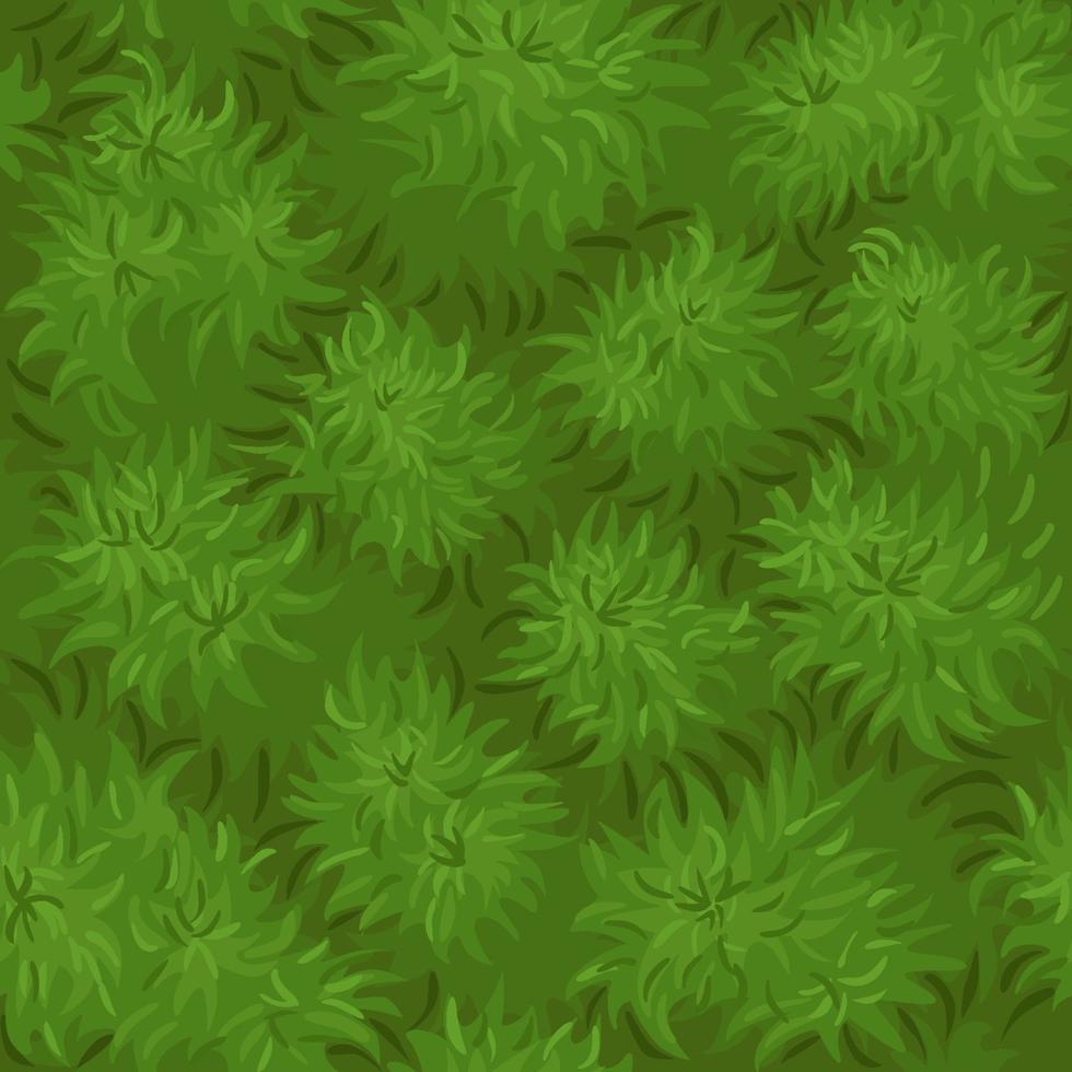 grama de textura perfeita, arbustos verdes de fundo para papel de parede. ilustração em vetor de padrão orgânico, natureza para uma interface gráfica.