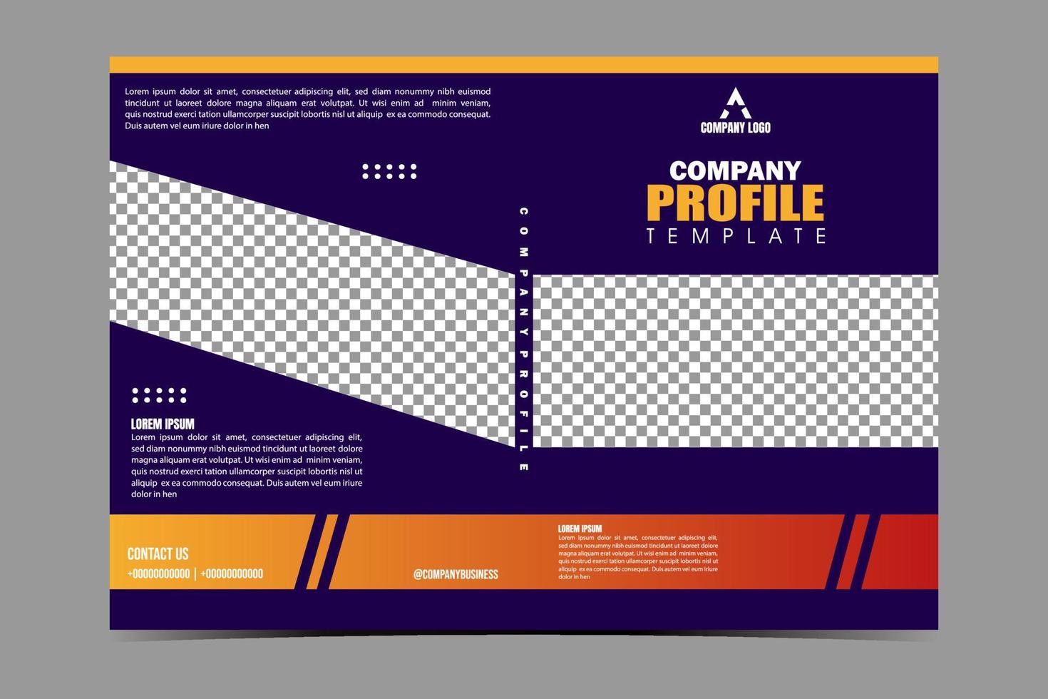 modelo de capa de livro corporativo, apresentação de brochura de capa de brochura, anúncio de revista. capa em um fundo preto. layout de modelo de vetor de formato a4