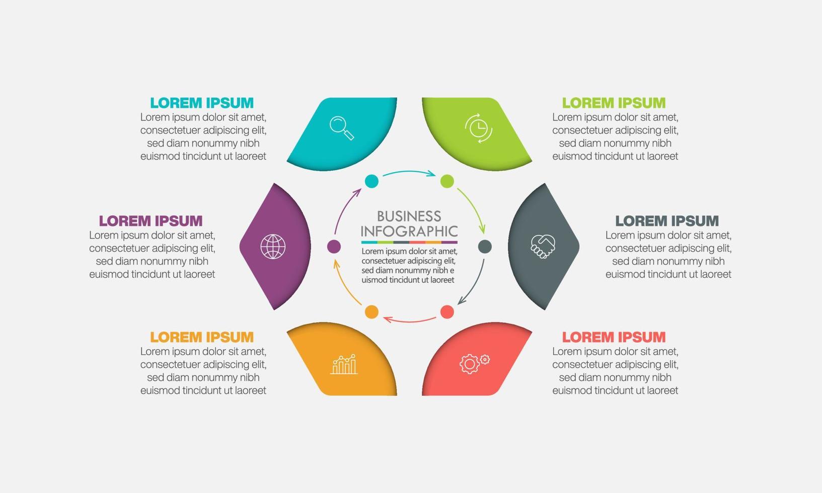 apresentação modelo de infográfico de negócios vetor