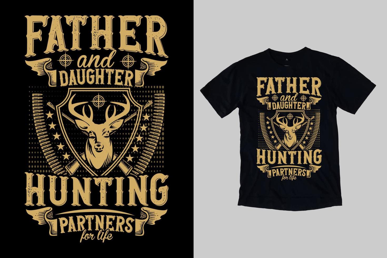 design de camiseta de caça para vetor de caça