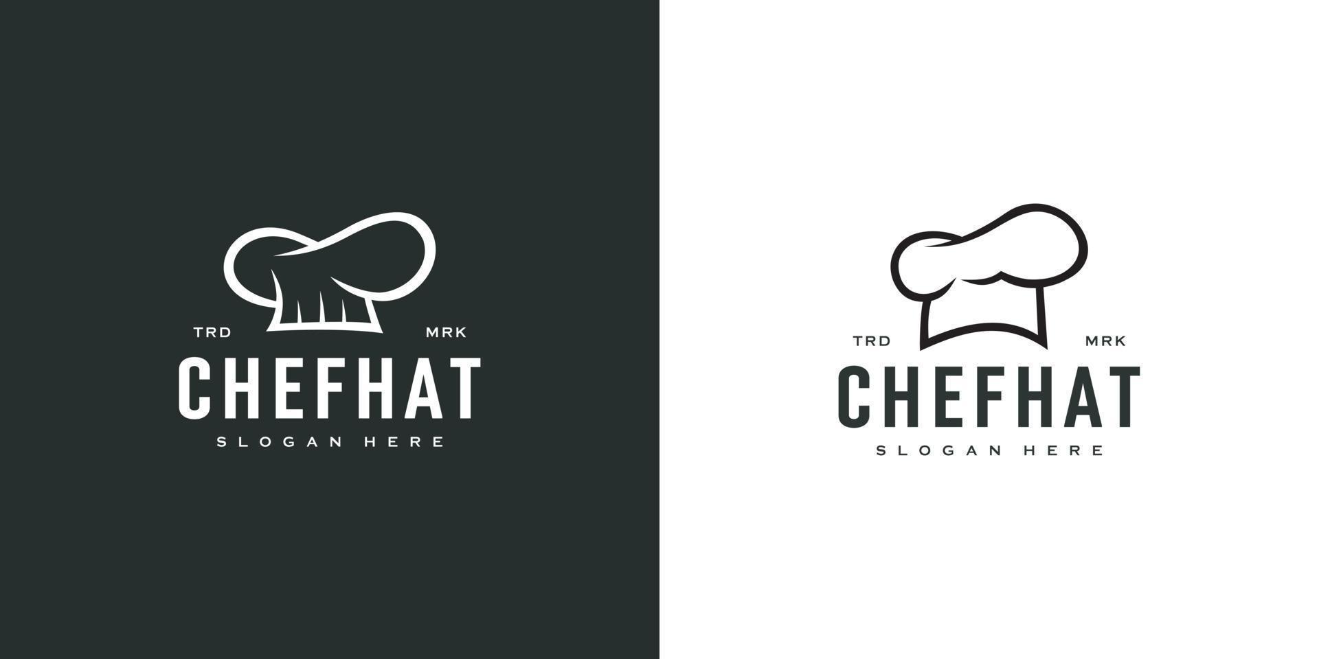 vetor de modelo de logotipo de chapéu de chef