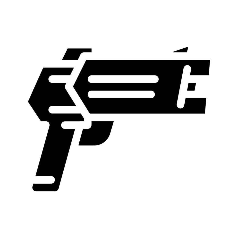 protesto de arma de choque reunião ilustração vetorial de ícone de glifo vetor