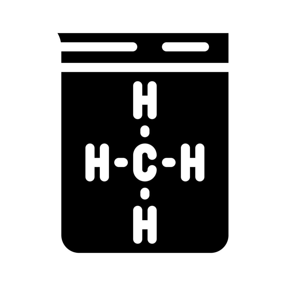 ilustração em vetor ícone glifo de química orgânica