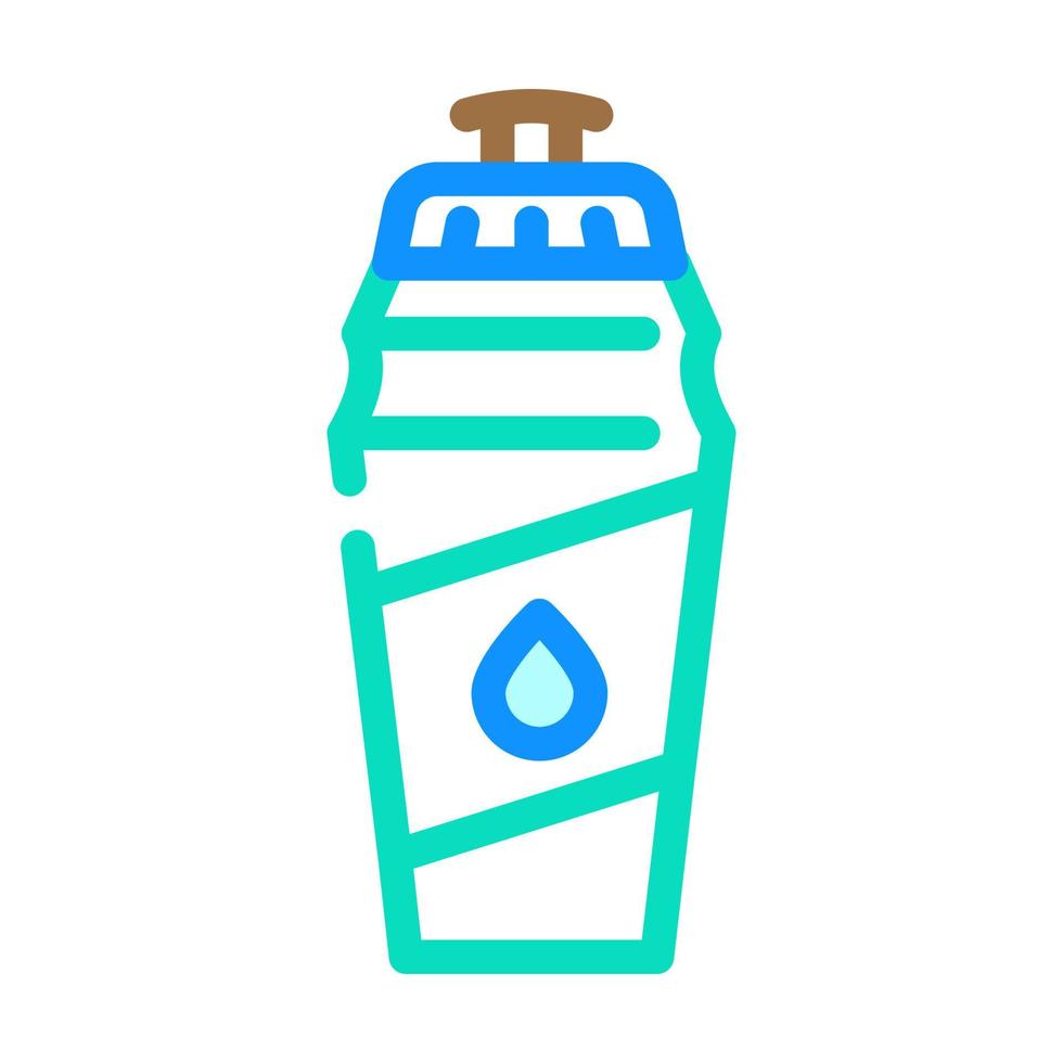 ilustração vetorial de ícone de cor de garrafa de bebida de água vetor