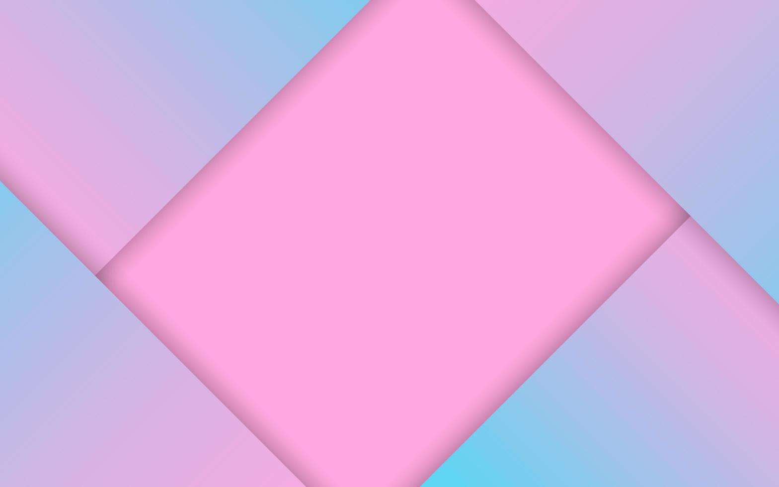 fundo de origami geométrico abstrato gradiente pastel. estilo de linha de geometria plana colorida para layout de apresentação. banner de modelo de retângulo azul e rosa. ilustração vetorial vetor