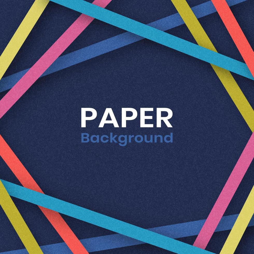 fundo de cartão de linhas de arte de papel vetor