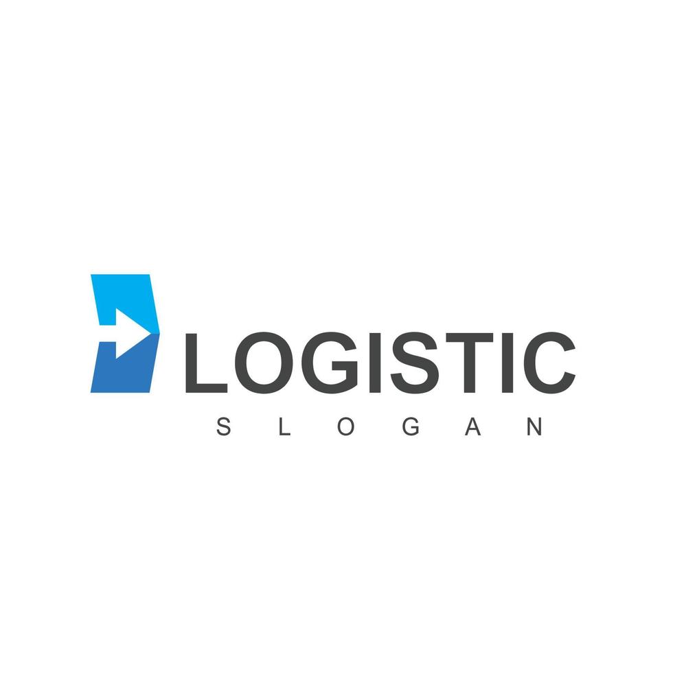 modelo de logotipo logístico, ícone de negócios de expedição e transporte vetor