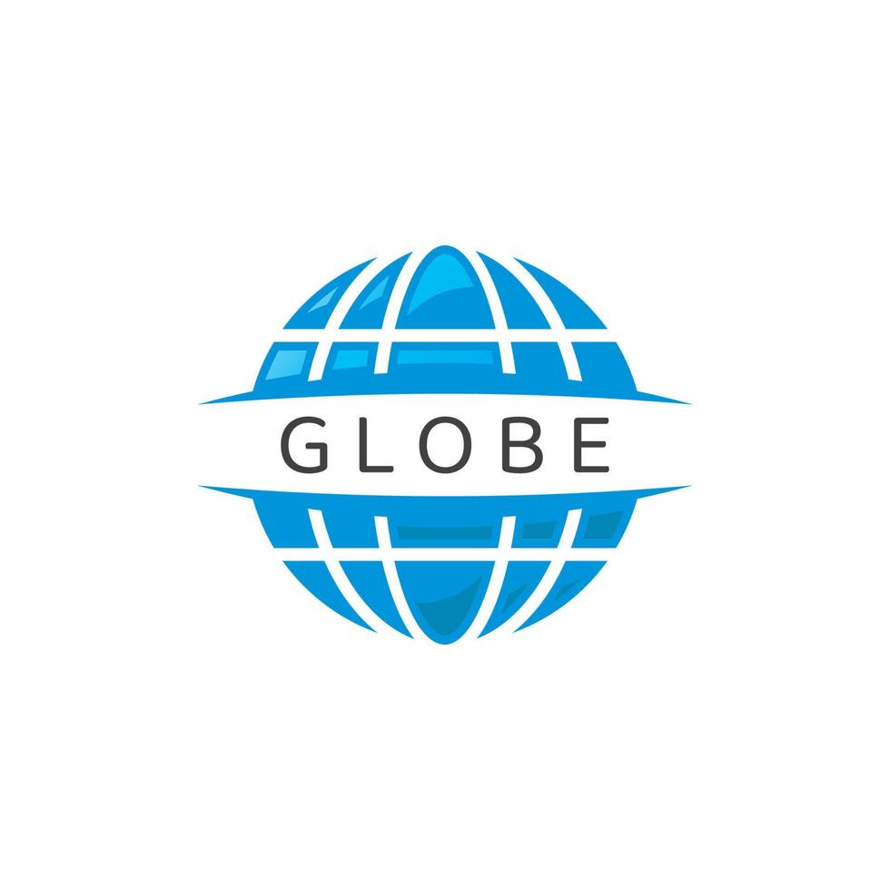 modelo de design de logotipo do globo vetor