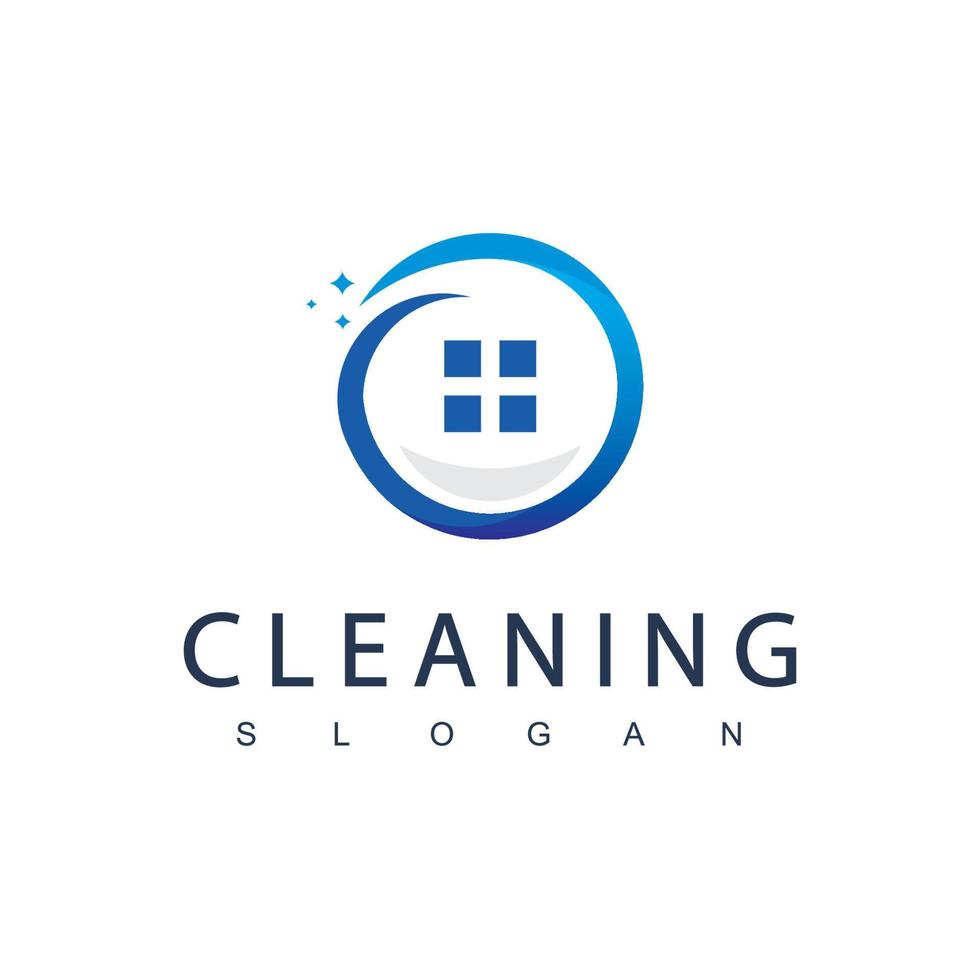 modelo de design de logotipo de serviço de limpeza vetor