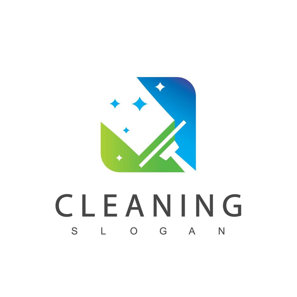 modelo de design de logotipo de serviço de limpeza vetor